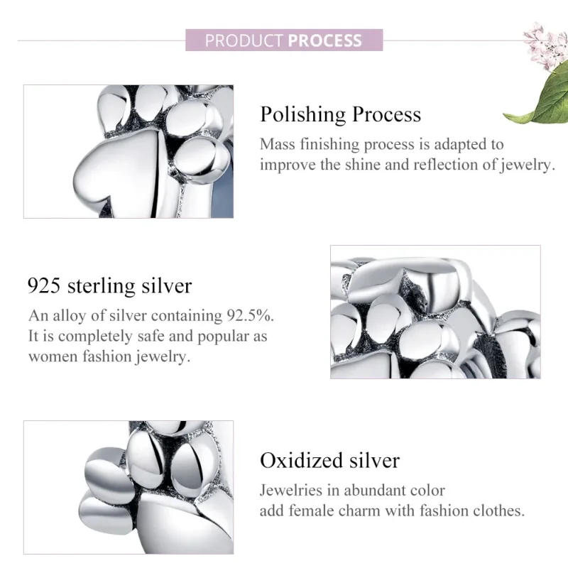 (image for) Pandora Style Silver Sweet Hearts Spacer Charm - SCC1504 - View 8