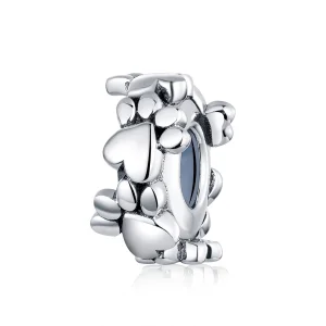 (image for) Pandora Style Silver Sweet Hearts Spacer Charm - SCC1504