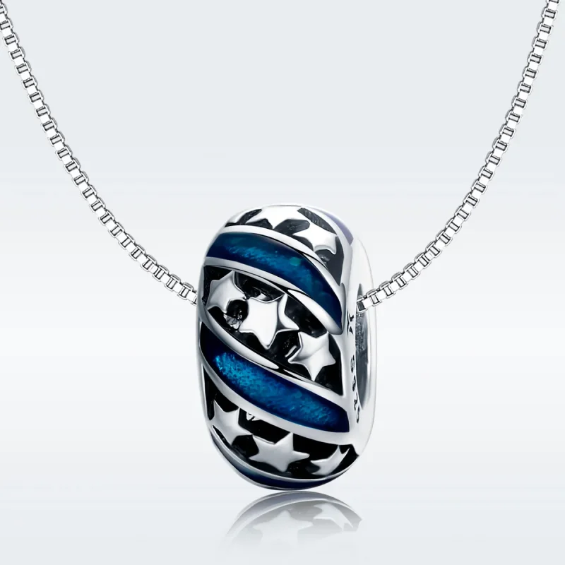 (image for) Pandora Style Silver The Shining Star River Spacer Charm - SCC636 - View 8