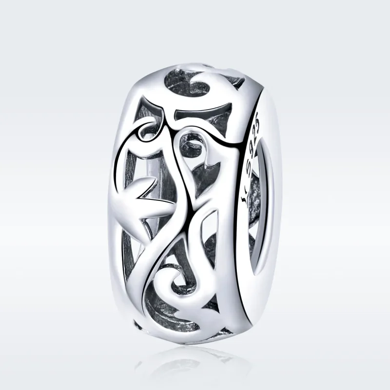 (image for) Pandora Style Silver Vintage Spacer Charm - SCC716 - View 3