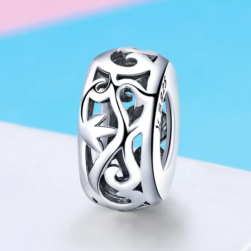 (image for) Pandora Style Silver Vintage Spacer Charm - SCC716 - View 4