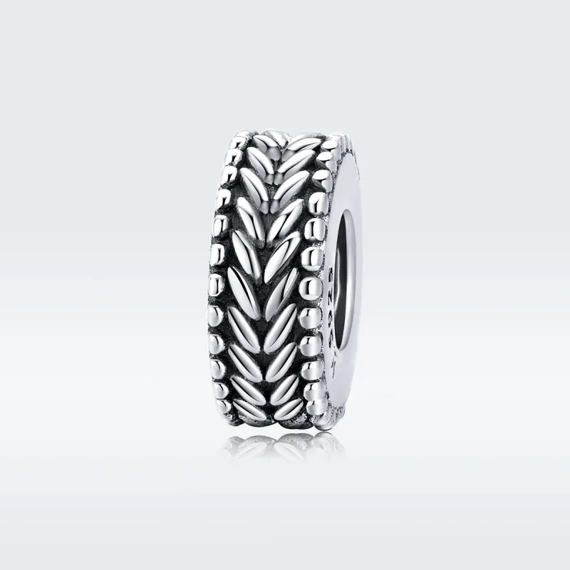 (image for) Pandora Style Silver Wheet Spacer Charm - SCC1452 - View 5