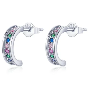 (image for) Pandora Style Arc Stud Earrings - SCE1168