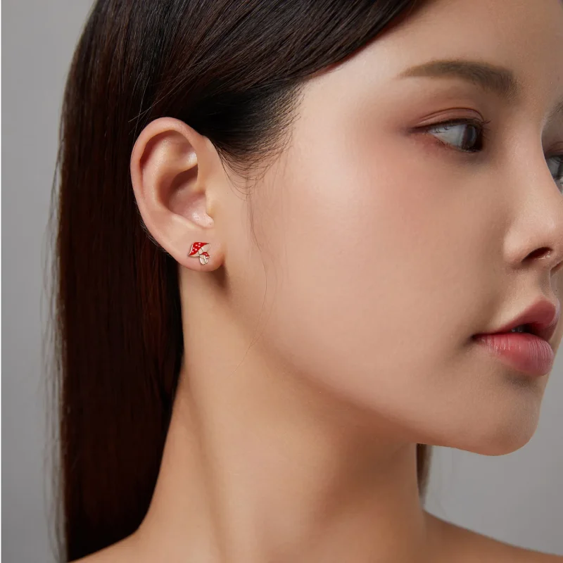 (image for) Pandora Style Autumn - Mushrooms Stud Earrings - SCE1245 - View 5