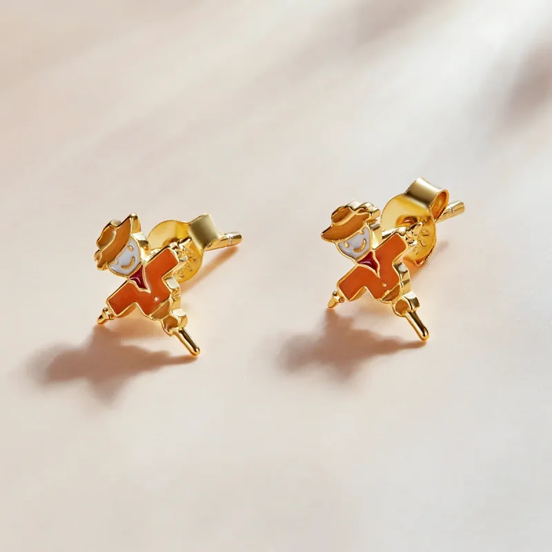 (image for) Pandora Style Autumn - Scarecrow Stud Earrings - SCE1243 - View 2