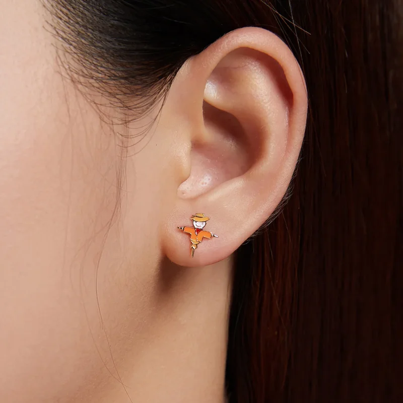 (image for) Pandora Style Autumn - Scarecrow Stud Earrings - SCE1243 - View 3
