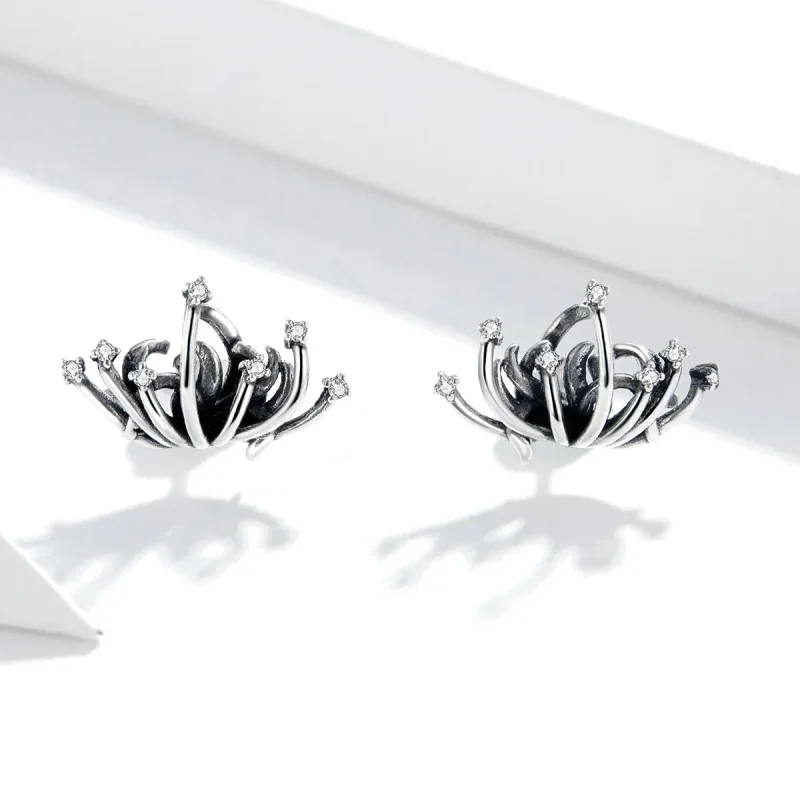 (image for) Pandora Style Bana Stud Earrings - SCE940 - View 2