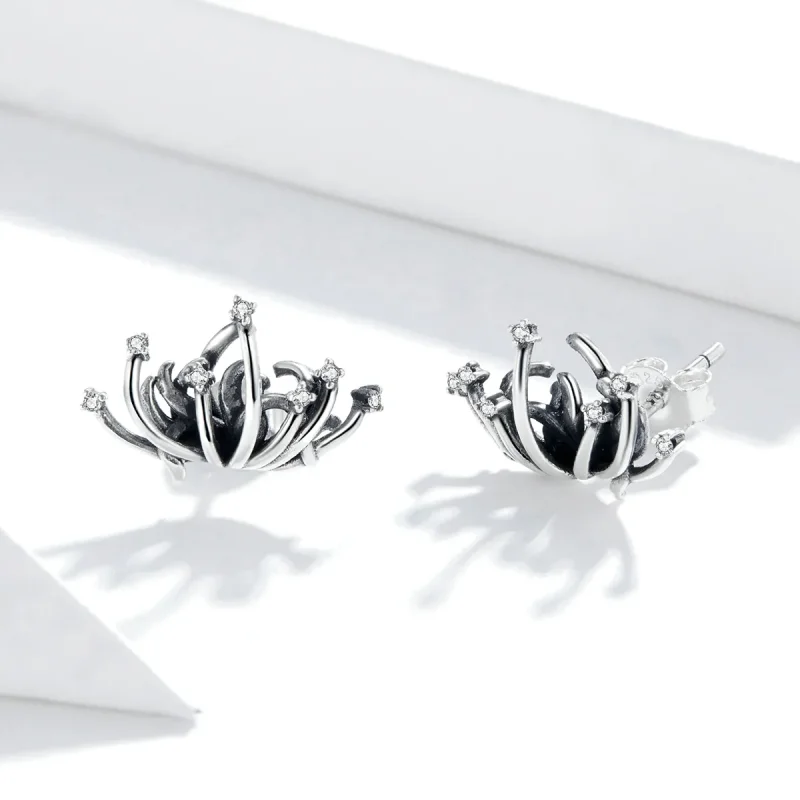 (image for) Pandora Style Bana Stud Earrings - SCE940 - View 3