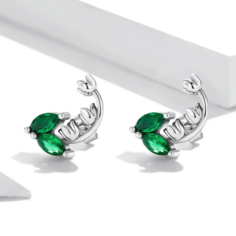 (image for) Pandora Style Bell Orchid Stud Earrings - SCE1363 - View 2