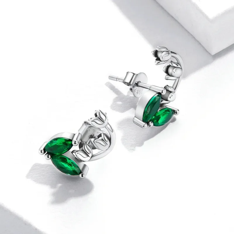 (image for) Pandora Style Bell Orchid Stud Earrings - SCE1363 - View 4