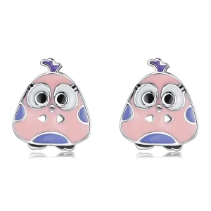 (image for) Pandora Style Big Eyed Bird Stud Earrings - SCE1277