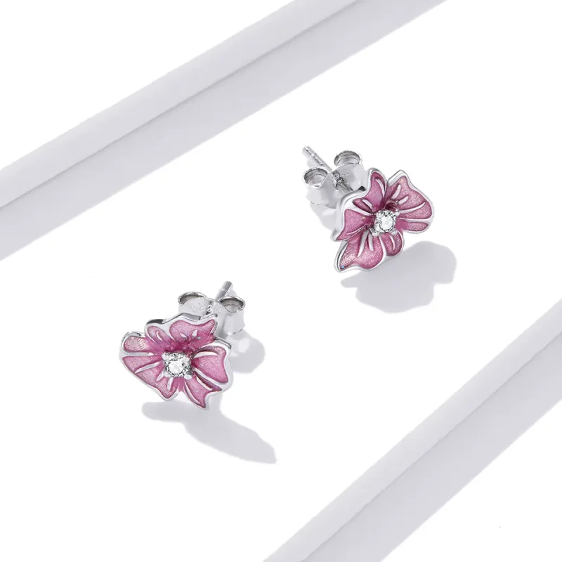 (image for) Pandora Style Blooming Stamens Stud Earrings - BSE471 - View 4