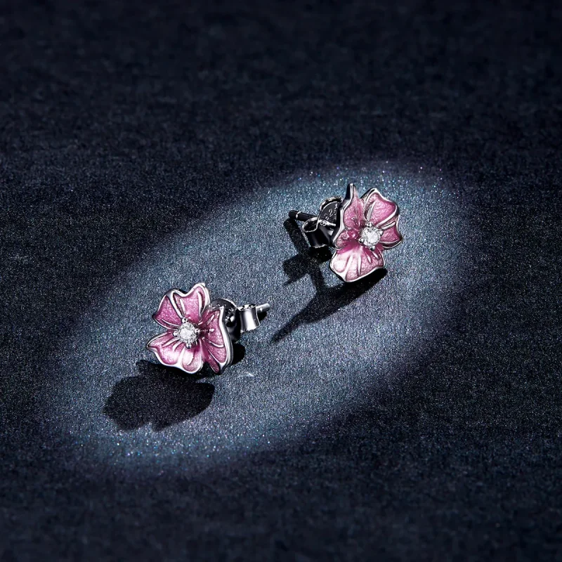 (image for) Pandora Style Blooming Stamens Stud Earrings - BSE471 - View 5