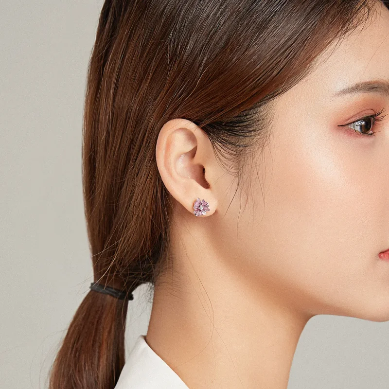 (image for) Pandora Style Blooming Stamens Stud Earrings - BSE471 - View 8
