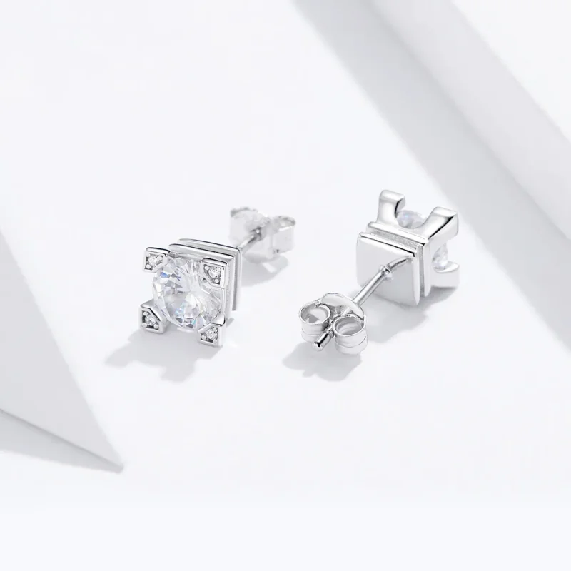 (image for) Pandora Style Bright Time Stud Earrings - BSE192 - View 2