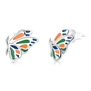 (image for) Pandora Style Brilliant Butterfly Stud Earrings - SCE1359