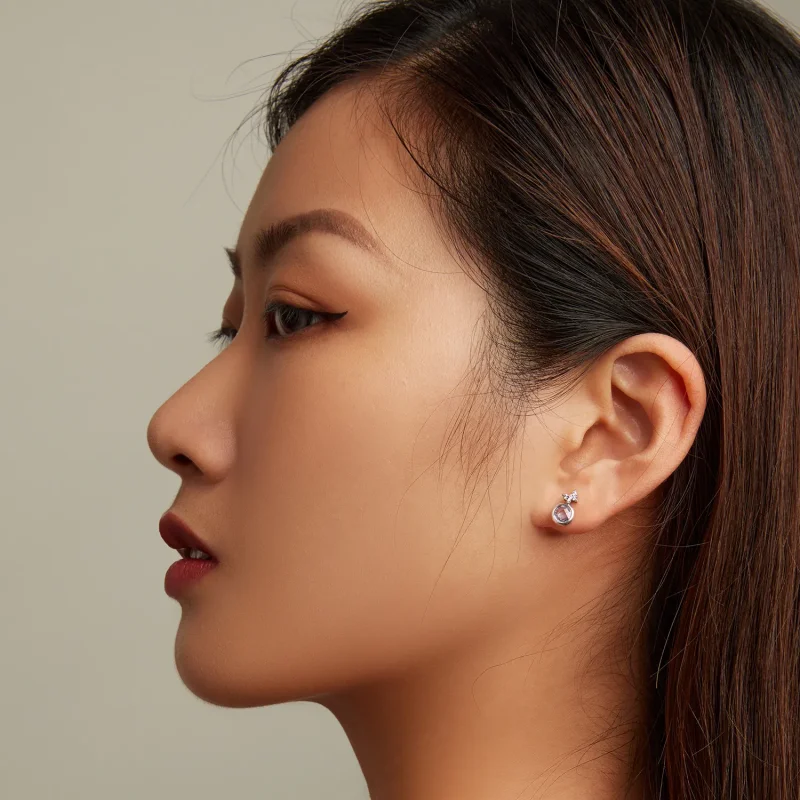(image for) Pandora Style Butterfly Stud Earrings - BSE703 - View 5
