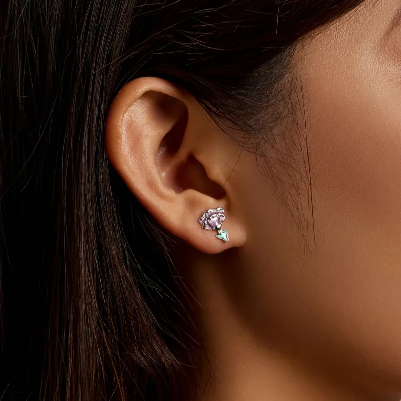(image for) Pandora Style Carnation Stud Earrings - SCE1347 - View 5