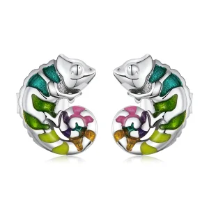 (image for) Pandora Style Chameleon Stud Earrings - BSE587