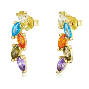 (image for) Pandora Style Colorful Zircon - Olive Stud Earrings - SCE1210