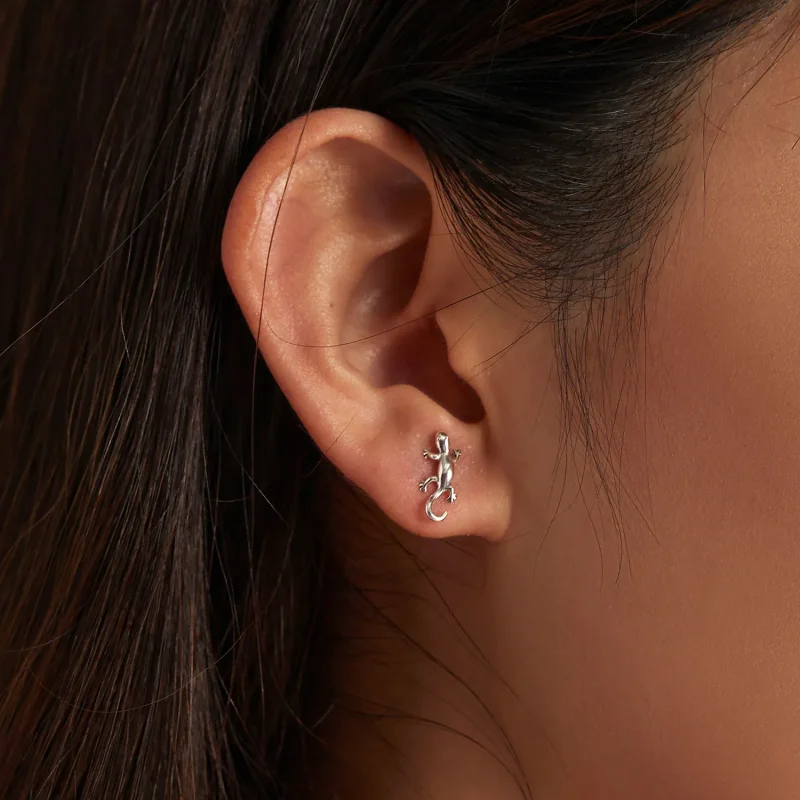 (image for) Pandora Style Creative Gecko Stud Earrings - SCE1292 - View 7