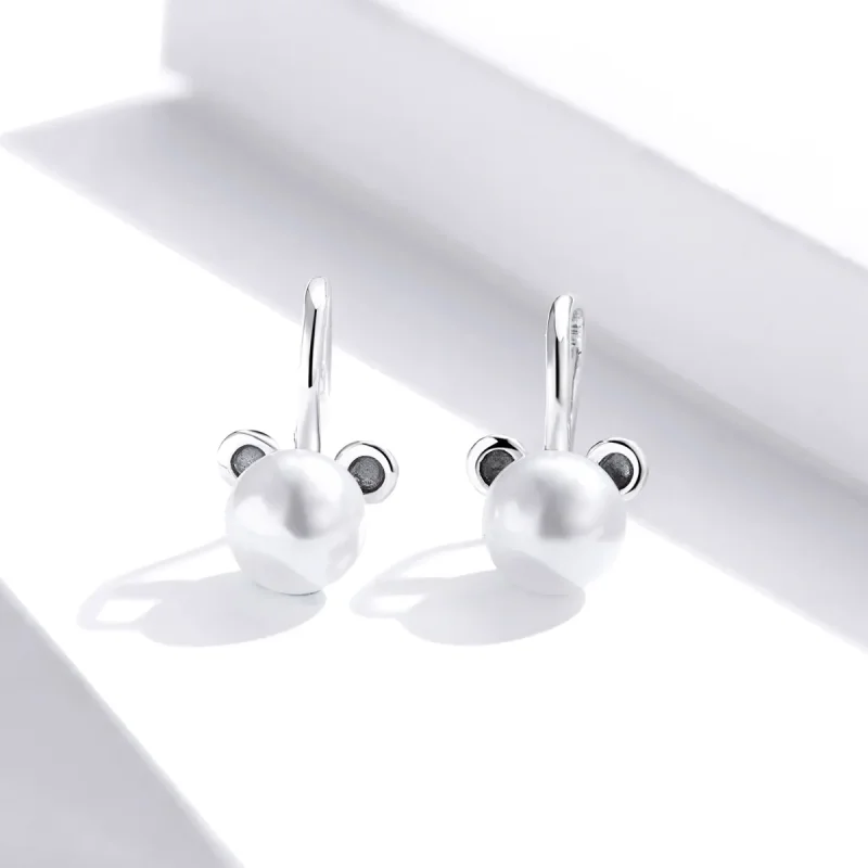 (image for) Pandora Style Cute Bear Stud Earrings - SCE918 - View 4