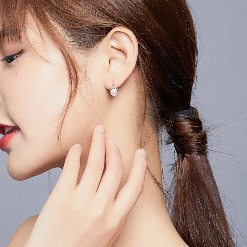 (image for) Pandora Style Cute Bear Stud Earrings - SCE918 - View 5