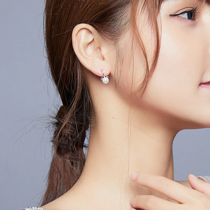 (image for) Pandora Style Cute Bear Stud Earrings - SCE918 - View 7