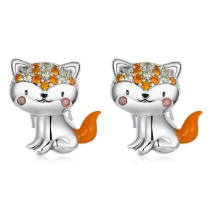 (image for) Pandora Style Cute Fox Stud Earrings - SCE1373