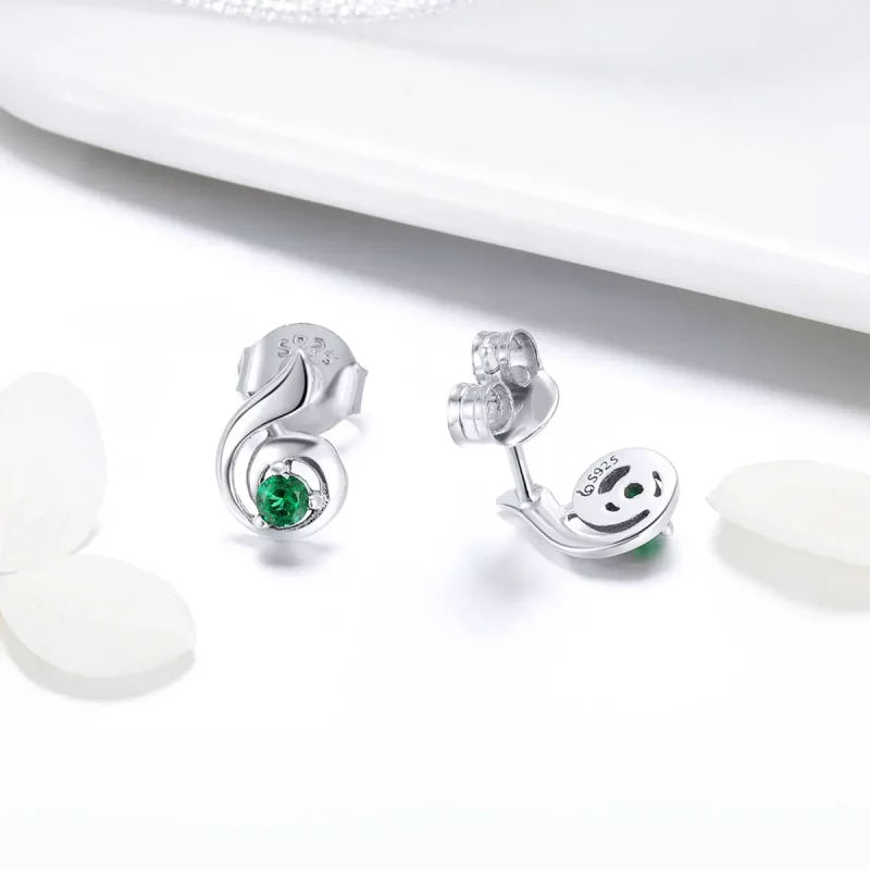 (image for) Pandora Style Dancing Melody Stud Earrings - BSE010 - View 4