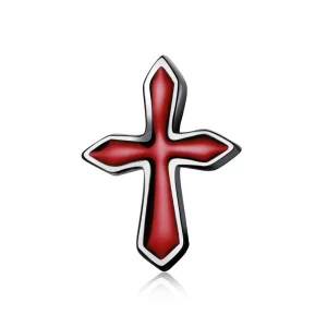 (image for) Pandora Style Dark Cross Stud Earrings - SCE1327