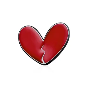 (image for) Pandora Style Dark Heart Stud Earrings - SCE1326