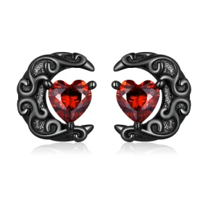 (image for) Pandora Style Dark Night Moonlight Stud Earrings - SCE1519