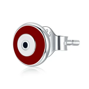 (image for) Pandora Style Devil Eye Stud Earrings - SCE1207-RD