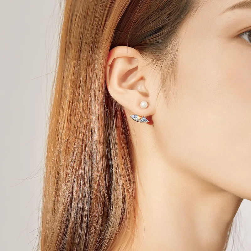 (image for) Pandora Style Devil Eye Stud Earrings - SCE822 - View 7