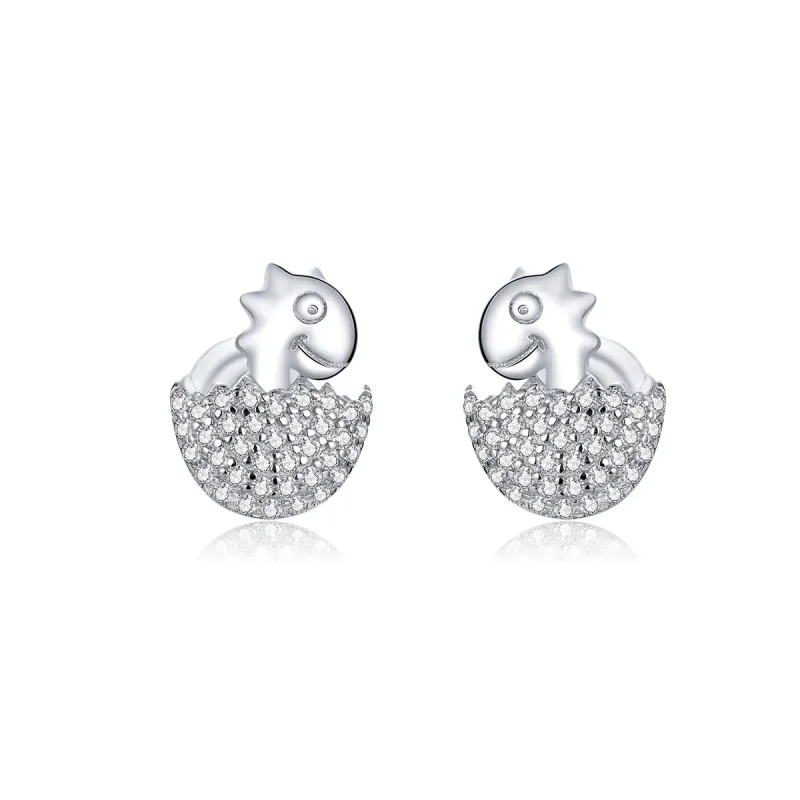 (image for) Pandora Style Dinosaur Baby Stud Earrings - BSE354
