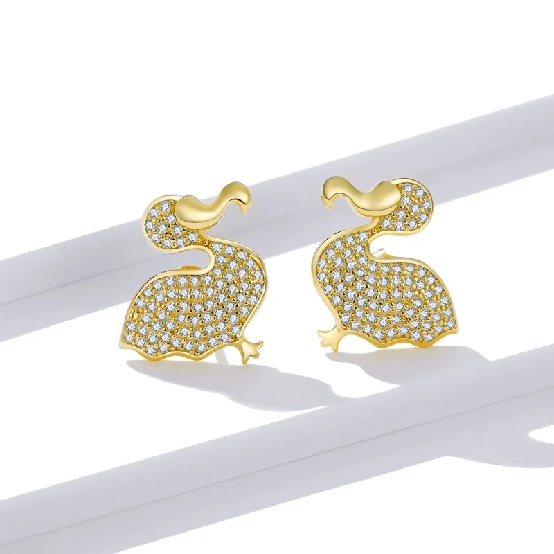 (image for) Pandora Style Dodo Bird Stud Earrings - BSE370 - View 2