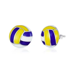 (image for) Pandora Style Dynamic Volleyball Stud Earrings - SCE902