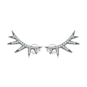(image for) Pandora Style Eyelash Stud Earrings - BSE681
