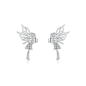 (image for) Pandora Style Flower Elf Stud Earrings - BSE338
