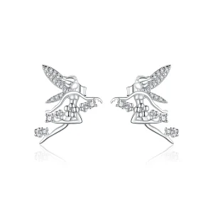 (image for) Pandora Style Flower Elf Stud Earrings - BSE341