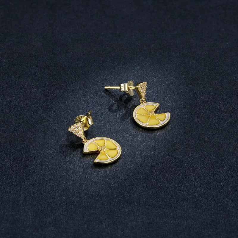 (image for) Pandora Style Fresh Lemon Stud Earrings - BSE435 - View 5