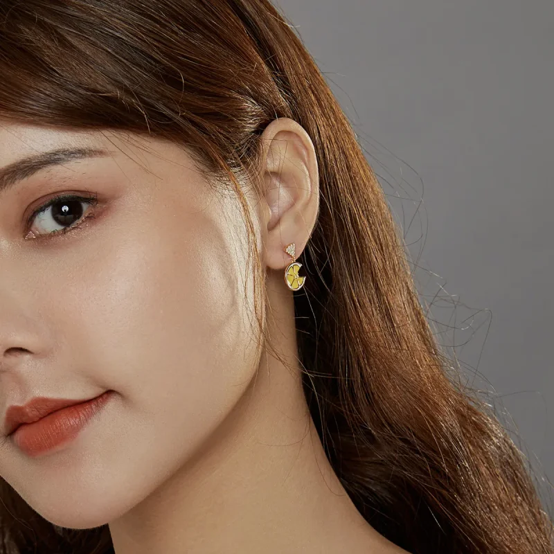 (image for) Pandora Style Fresh Lemon Stud Earrings - BSE435 - View 6