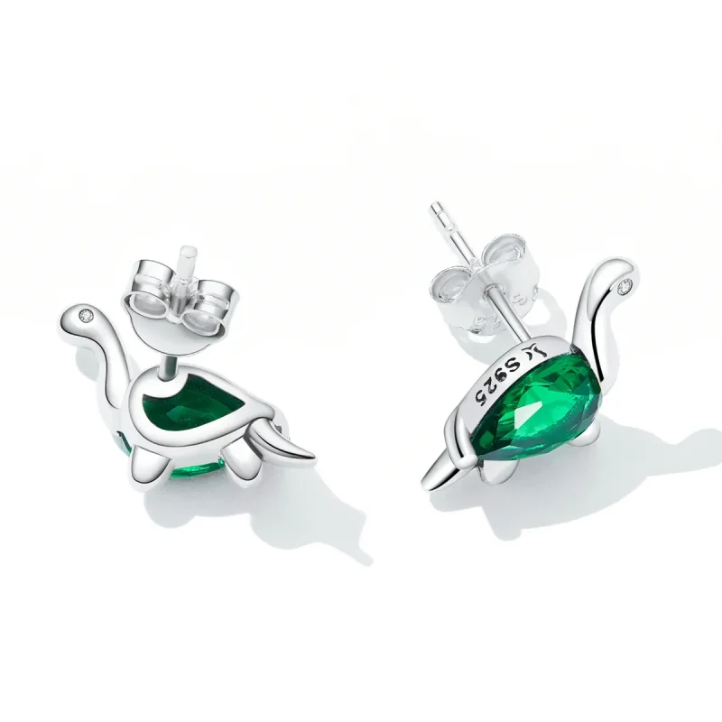 (image for) Pandora Style Fun Dinosaur Stud Earrings - SCE1379 - View 4