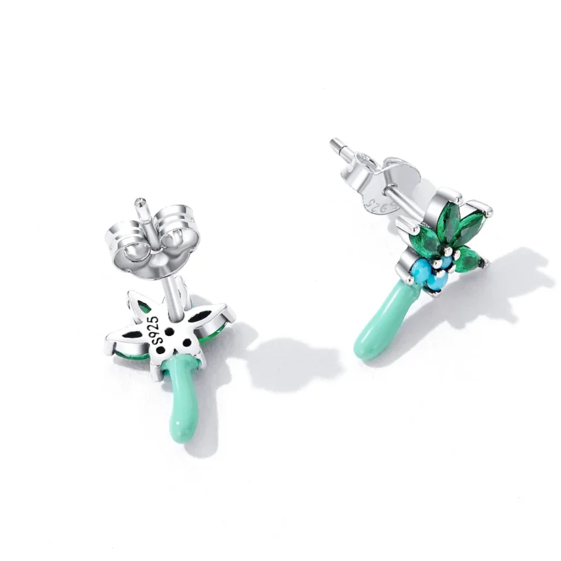 (image for) Pandora Style Funny Coconut Tree Stud Earrings - SCE1403 - View 4