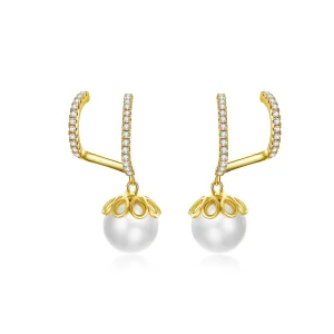 (image for) Pandora Style Gentle Pearl Stud Earrings - BSE151
