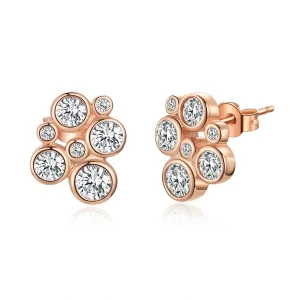 (image for) Pandora Style Geometric Bubble Stud Earrings - SCE810