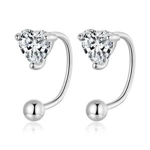 (image for) Pandora Style Heart Thread Stud Earrings - BSE697