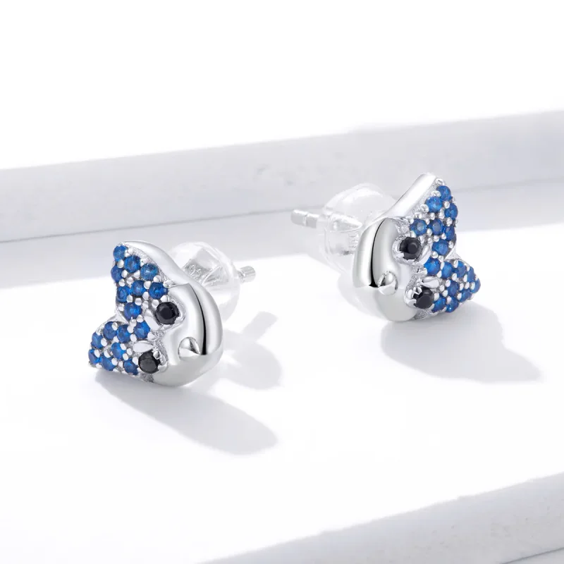 (image for) Pandora Style Husky Stud Earrings - BSE356 - View 3