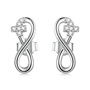 (image for) Pandora Style Infinity Symbol - Refined Stud Earrings - BSE544